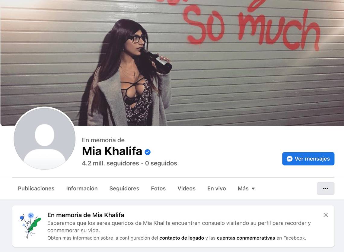 Murió Mia Khalifa? Facebook activa su perfil 